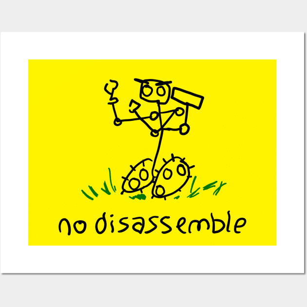 No Disassemble - primitive - with background Wall Art by CCDesign